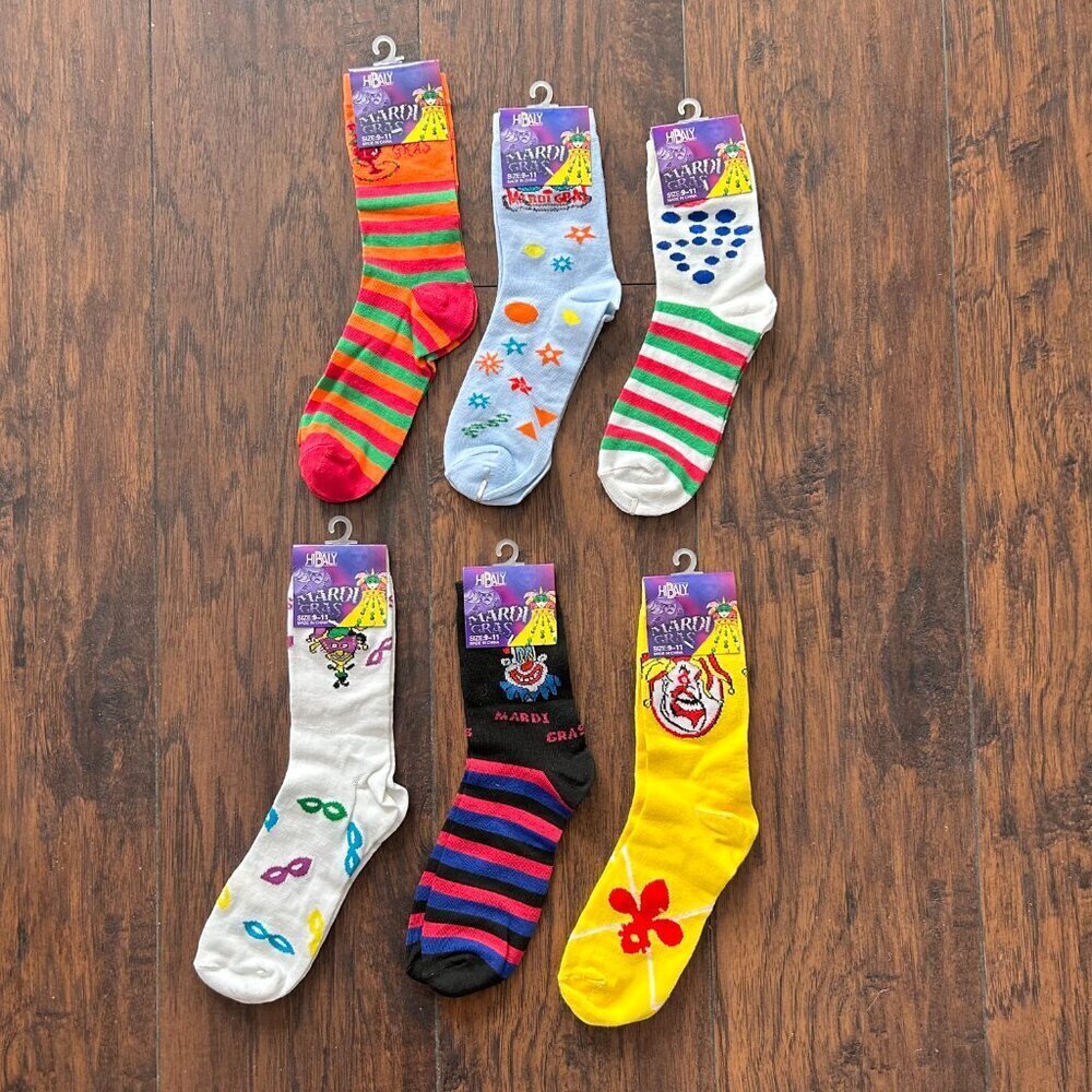 HIBALY Mardi Gras Costume Socks